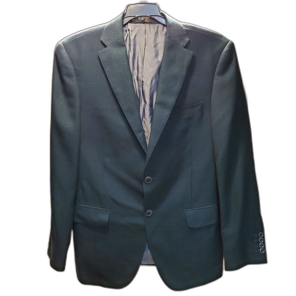 Tiglio Luxe Dolcetto 100% Wool Deep Green Blazer Size 40R